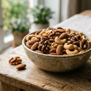 Organic mixed nuts almonds cashews walnuts